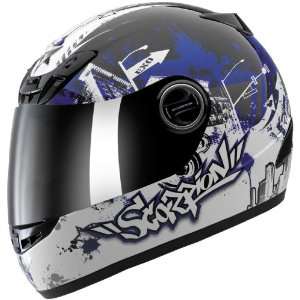  Scorpion EXO 400 Graphics Helmet Blue XL 02 057 02 06 