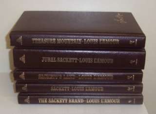 Lot of 5 Louis LAmour Leatherette HB Books Lot 8  