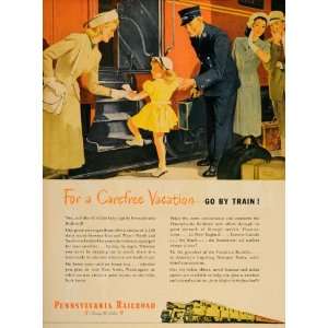 1948 Ad Pennsylvania Railroad Conductor Jerome Rozen   Original Print 