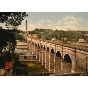 High Bridge Aqueduct Over Harlem River, ca. 1901   Exceptional Print 