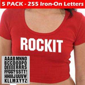 255 ROCKIT Iron On Transfer Letters for T Shirts (5 P)  