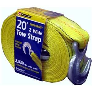   Inch by 20 Feet Emergency Tow Strap with Hooks