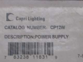 CAPRI LIGHTING CP12W 75W 12V TRACK POWER SUPPLY NIB  
