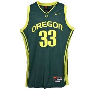  Nike Oregon Ducks #33 Green Twilled Basketball Jersey 