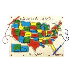  Magnetic Travel USA Map Toys & Games