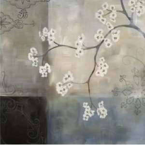  Laurie Maitland 18W by 18H  Spa Blossoms I CANVAS Edge 