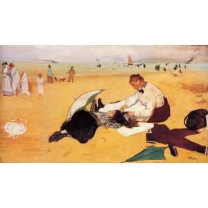  Oil Painting: Beach Scene: Edgar Degas Hand Painted Art 