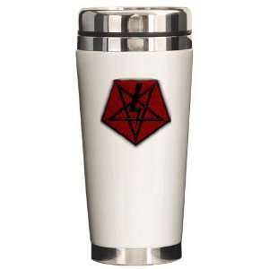  LaVey Style Pentagram Religion Ceramic Travel Mug by 
