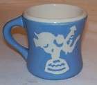 Harker Cameoware Blue Child Baby Cup Mug w/ Elephant