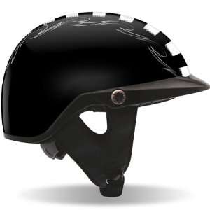  Bell Pit Boss Half Motorcycle Helmet Checker M: Automotive