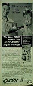 1963 Cox Gas Powered Engine Toy Car,Boat,Plane Print AD  