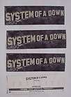 SYSTEM OF A DOWN TOXICITY 4 STICKERS