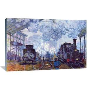 Saint Lazare Station in Paris   Arrival of a Train   Gallery Wrapped 