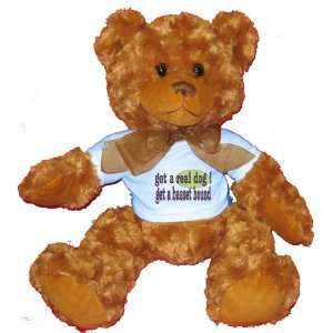   ! Get a basset hound Plush Teddy Bear with BLUE T Shirt: Toys & Games