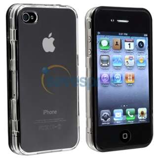 Touchable Clear Cover Case+Privacy Film Guard for iPhone 4 s 4s 4G New 
