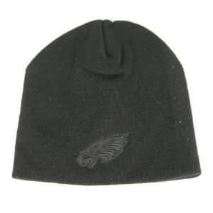   Eagles Black Tonal Beanie Hat Cap Lid Toque: Sports & Outdoors