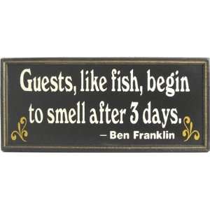  Guests Like Fish Framed Sign