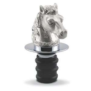  Horse Head Stainless Steel Bottle Stopper & Wine Pourer 