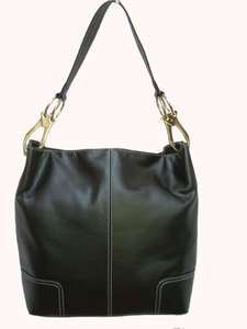 Large Tall BLACK TOSCA Shoulder Hobo Handbag Italy  