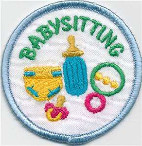 boy girl cub BABYSITTING Round Fun Patches Crests Badges SCOUT GUIDES 