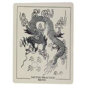   Stenciled Imperial Chinese Dragon Flash Synthetic Tattoo Practice Skin