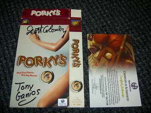 SCOTT COLOMBY TONY GANIOS PORKYS AUTO VHS CASE GAI  