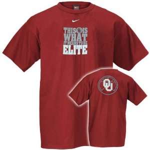  Nike Oklahoma Sooners Crimson Elite T shirt Sports 