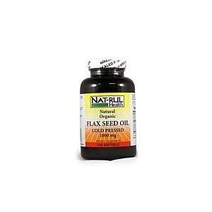  Nat Rul Organic Flax Seed Oil 1000mg Softgels 120: Health 