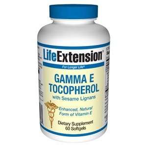  Gamma E Tocopherol w/Sesame Lignans 60 Softgels Health 