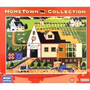  HOMETOWN COLLECTION Amish Barn Building 1000 Piece Puzzle 