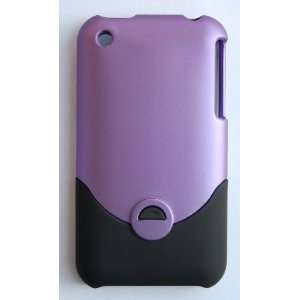 KingCase iPhone 3G & 3GS Rubberized Slim Slider Case (Purple & Black)