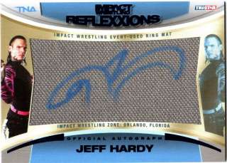 TNA Jeff Hardy 2012 Reflexxions BLUE Autograph Ring Mat Relic Card SN 