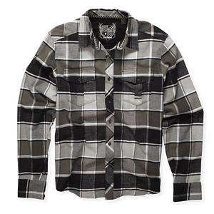   Fox Racing Ozzwald Long Sleeve Flannel Shirt   Large/Black: Automotive