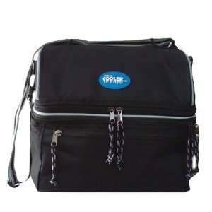  Large Insulated Lunch Bag Color: Black/Silver: Patio, Lawn 