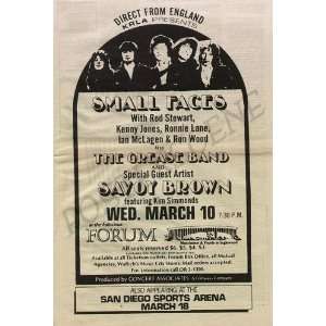  Small Faces Rod Stewart Savoy Brown Concert Ad Poster 
