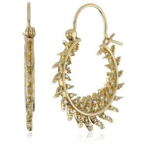  Mizuki 14k Round Quill Diamond Hoop Earrings Jewelry