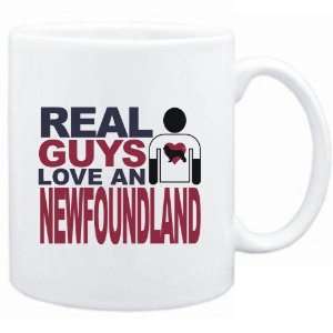    Mug White  Real guys love a Newfoundland  Dogs
