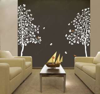 Four big birch trees 102 H   Vinyl Wall art decals  