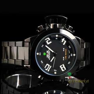NEW FASHION BLACK DIVING RED LED XXL MENS SPORT WATCH  