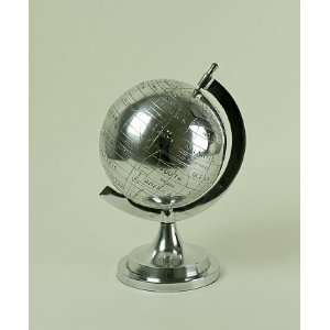  Aluminum Etched Spinning World Globe