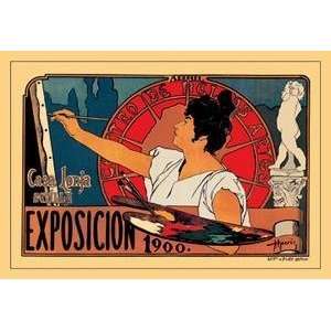  Vintage Art Centro de las Bellas Artes Exposicion 1900 