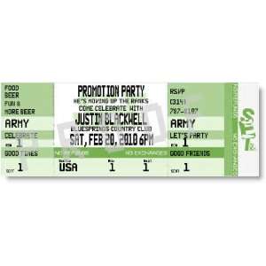  Promotion Army Ticket Invitations