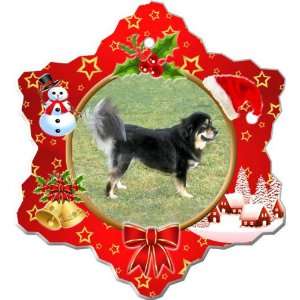Tibetan Mastiff Porcelain Holiday Ornament