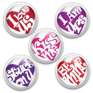   : Decorative Magnets or Push Pins 5 Big Valentines: Kitchen & Dining