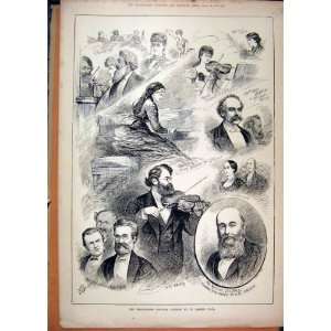 Thousandth Popular Concert James Hall 1887 Music Print 