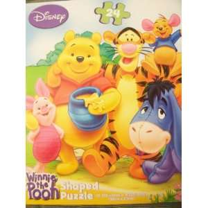   Shaped Puzzle   24 Piece   Poohs Thotful Spot: Cardinal: Toys & Games