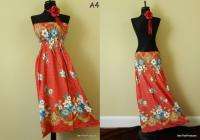 Rayon Summer Beach Sun Dress Skirt Boho Hobo Floral New  