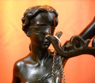 Blind Lady of Justice Themis Bronze Statue Law Mayer  