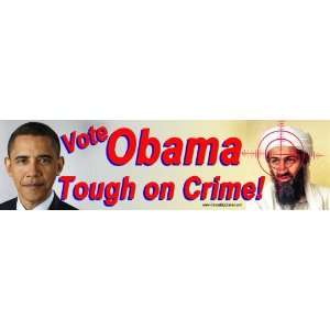   Pro Obama Magnetic Bumper Sticker (With Osama Bin Laden in Crosshairs