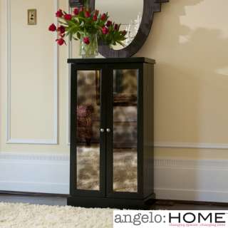 Angelo:Home Beekman Folding Fold Swing Away Kitchen Black Bar Cabinet 